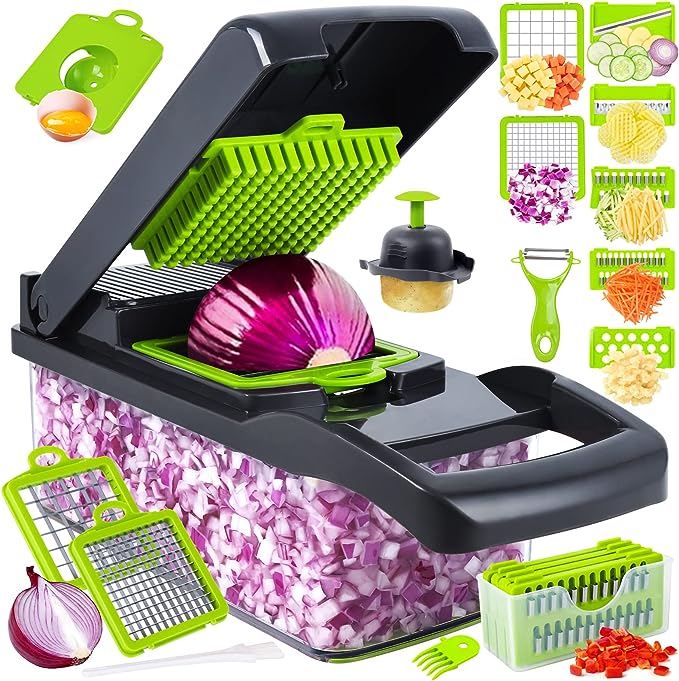 Multifunctional 16-in-1 Vegetable Cutter Chopper and Slicer