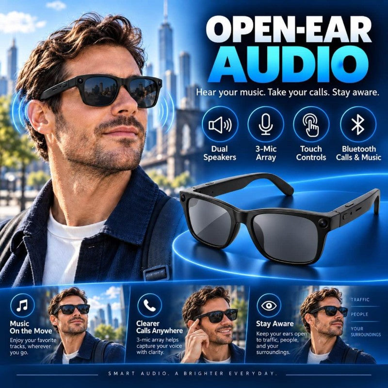 AI Smart Glasses with 8MP Camera