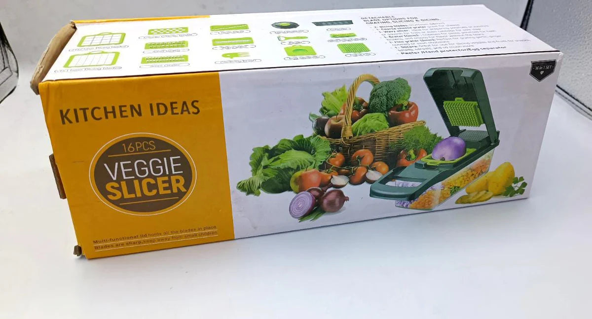 Multifunctional 16-in-1 Vegetable Cutter Chopper and Slicer