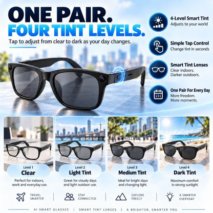 AI Smart Glasses with 8MP Camera