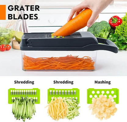 Multifunctional 16-in-1 Vegetable Cutter Chopper and Slicer