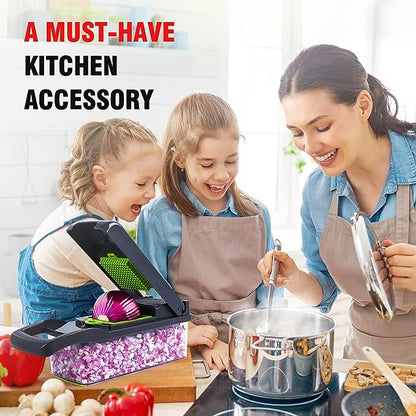 Multifunctional 16-in-1 Vegetable Cutter Chopper and Slicer