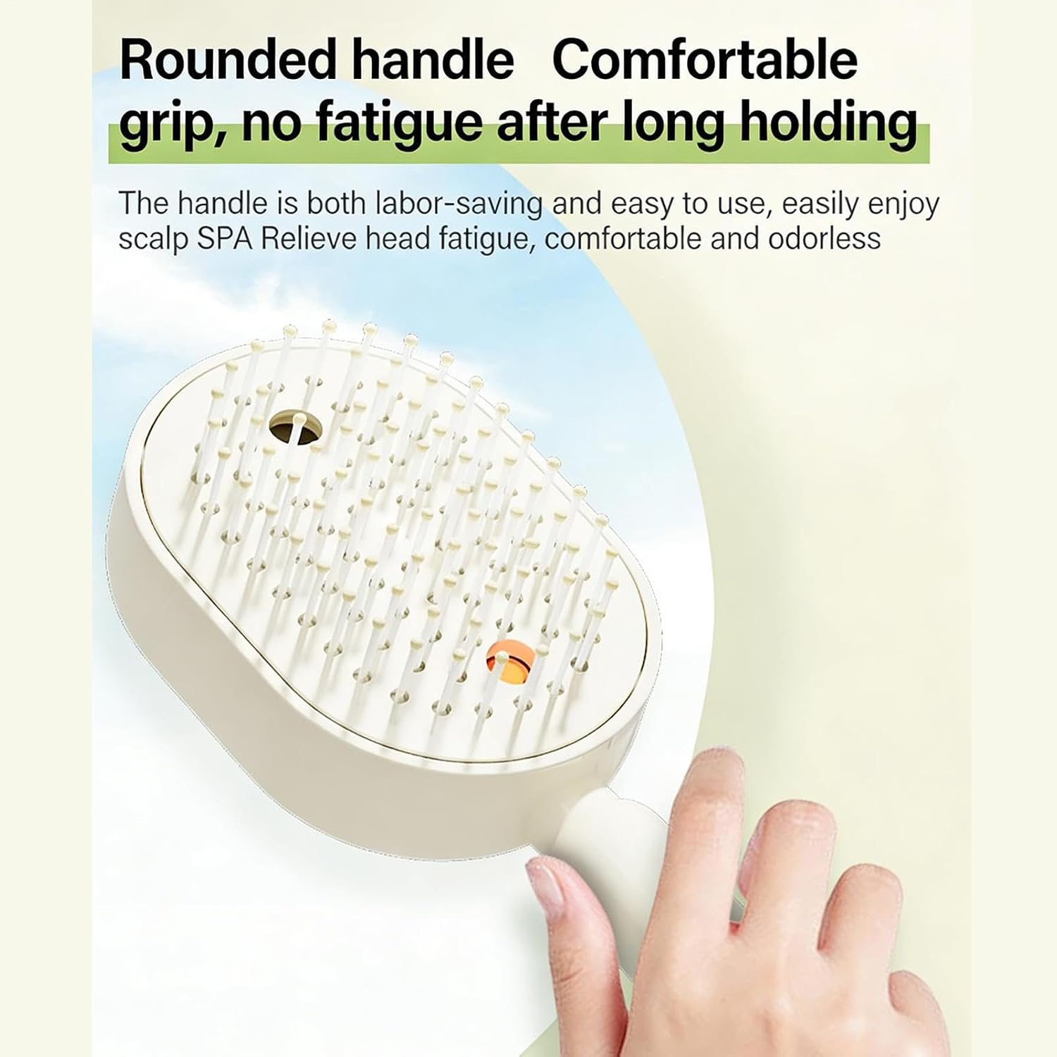 Steam Hair Brush, Detangling Rechargeable Comb with Oil || فرشاة شعر بالبخار، مشط قابل للشحن لفك التشابك مع خاصية استخدام الزيت