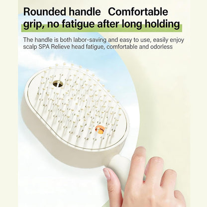 Steam Hair Brush, Detangling Rechargeable Comb with Oil || فرشاة شعر بالبخار، مشط قابل للشحن لفك التشابك مع خاصية استخدام الزيت