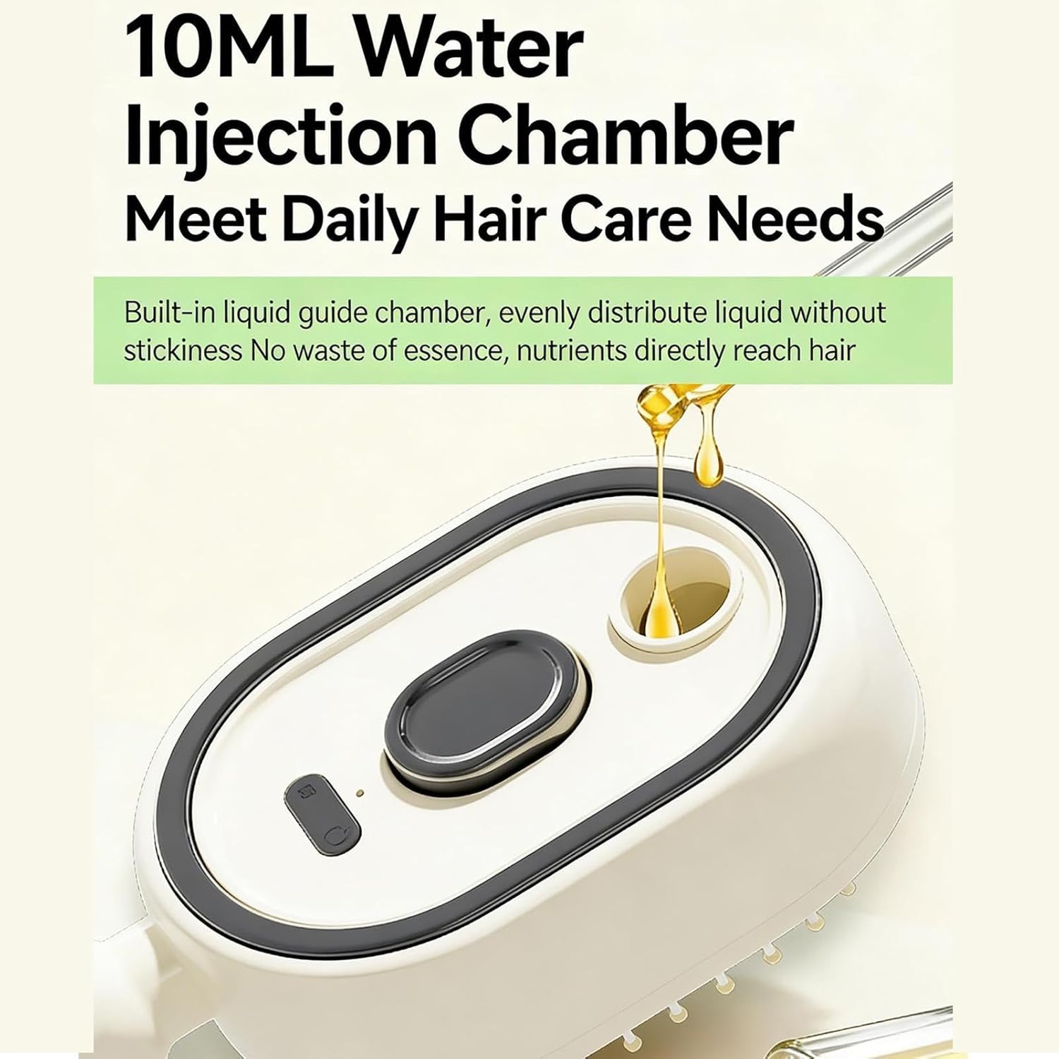 Steam Hair Brush, Detangling Rechargeable Comb with Oil || فرشاة شعر بالبخار، مشط قابل للشحن لفك التشابك مع خاصية استخدام الزيت