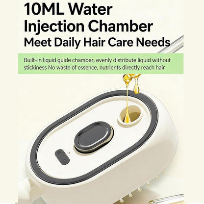 Steam Hair Brush, Detangling Rechargeable Comb with Oil || فرشاة شعر بالبخار، مشط قابل للشحن لفك التشابك مع خاصية استخدام الزيت