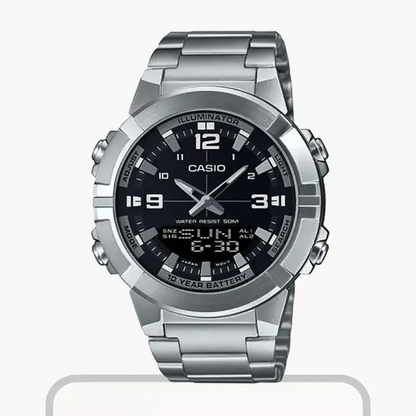 Casio Analog AMW-870D-1AVDF Mens Watch With Stainless Steel Band