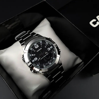 Casio Analog AMW-870D-1AVDF Mens Watch With Stainless Steel Band